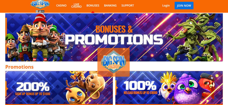 Bigspin Casino retail sportsbooks